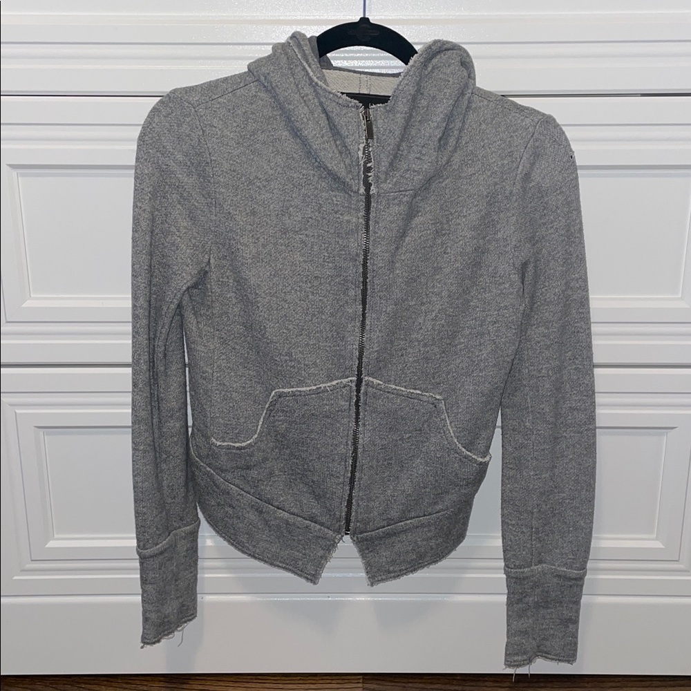 BCBGMaxAzria Heather Gray Women's Zip Sweater